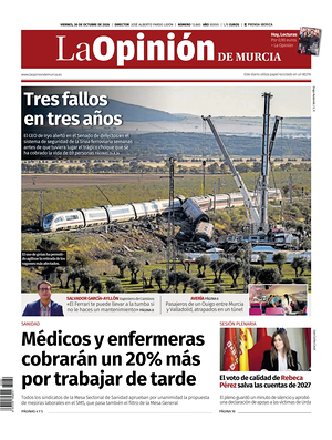 Prima pagina La Opinion de Murcia di oggi - Quotidiano regional