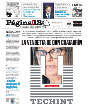 Tapa Página 12 de hoy - Diario nacionales