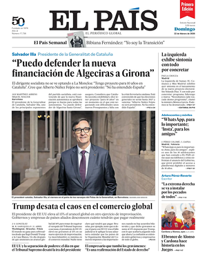Prima pagina EL PAIS primera edicion di oggi - Quotidiano estero