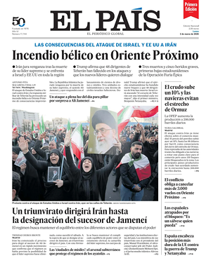 Prima pagina EL PAIS primera edicion di oggi - Quotidiano estero