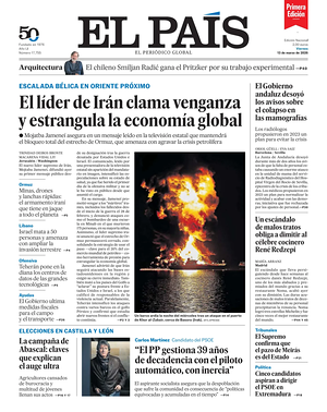 Prima pagina EL PAIS primera edicion di oggi - Quotidiano estero
