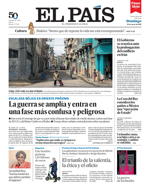 Prima pagina EL PAIS primera edicion di oggi - Quotidiano estero
