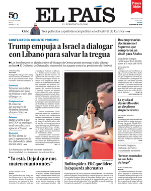 Prima pagina EL PAIS primera edicion di oggi - Quotidiano estero