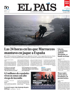 Prima pagina EL PAIS primera edicion di oggi - Quotidiano estero