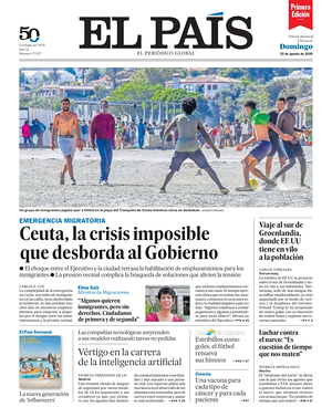 Prima pagina EL PAIS primera edicion di oggi - Quotidiano estero