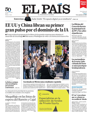 Prima pagina EL PAIS primera edicion di oggi - Quotidiano estero