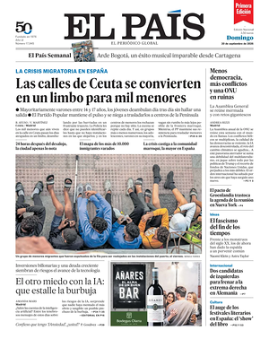 Prima pagina EL PAIS primera edicion di oggi - Quotidiano estero