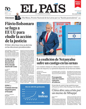 Prima pagina EL PAIS primera edicion di oggi - Quotidiano estero