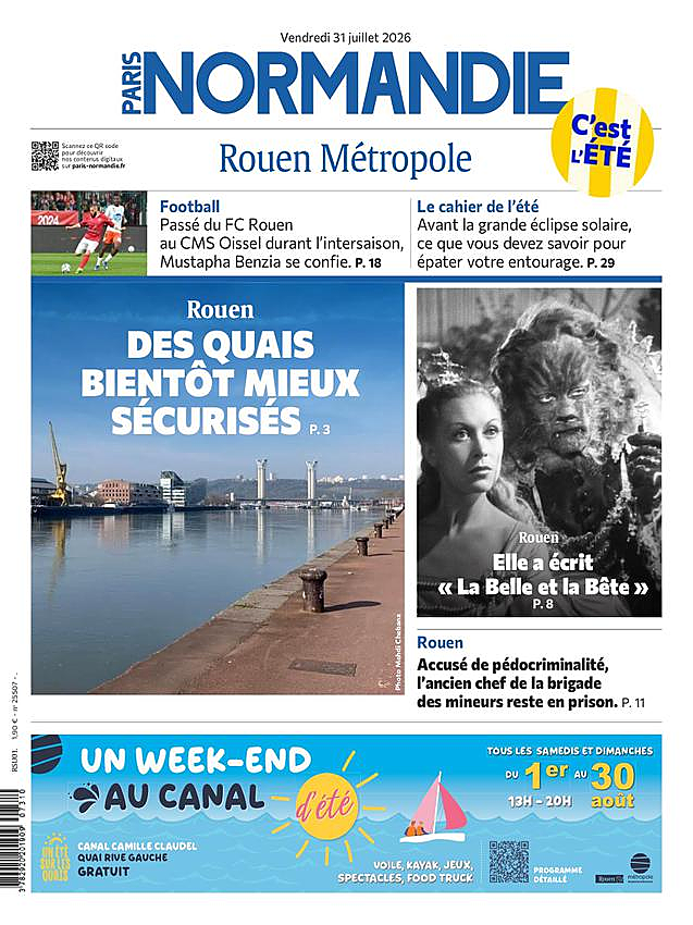 Une de Paris Normandie du jour - Presse 31 juillet 2026