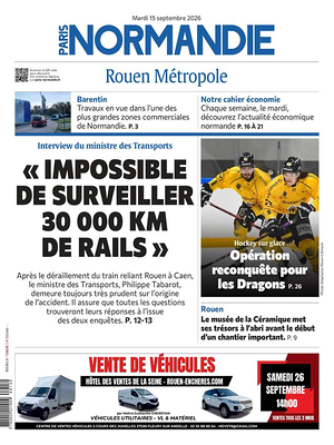 Une de Paris Normandie du jour - Journal régional
