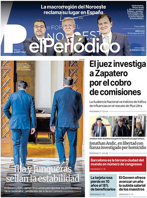 Portada El Periódico de Catalunya de hoy - Periódico nacional
