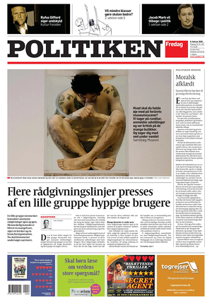 Prima pagina Politiken di oggi - Quotidiano estero