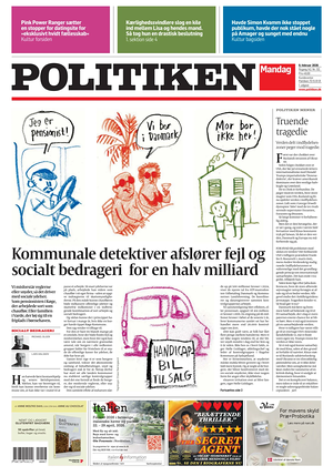 Prima pagina Politiken di oggi - Quotidiano estero