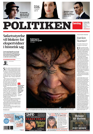 Prima pagina Politiken di oggi - Quotidiano estero