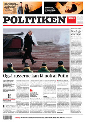 Prima pagina Politiken di oggi - Quotidiano estero