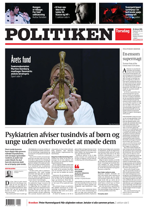 Prima pagina Politiken di oggi - Quotidiano estero