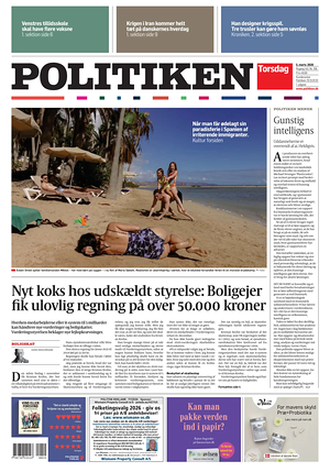 Prima pagina Politiken di oggi - Quotidiano estero
