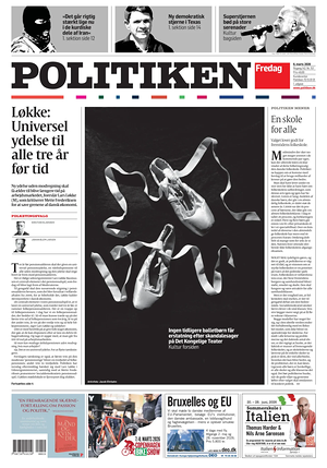 Prima pagina Politiken di oggi - Quotidiano estero