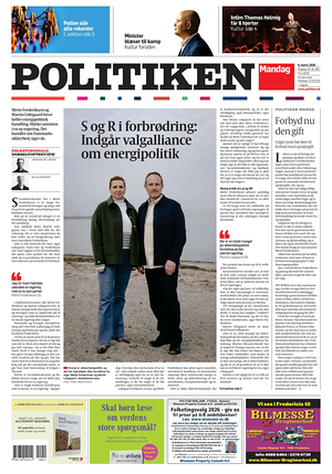Prima pagina Politiken di oggi - Quotidiano estero
