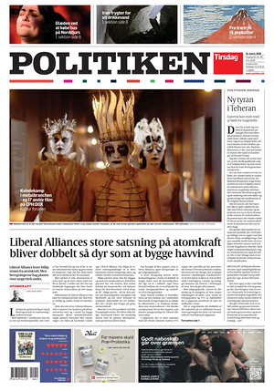 Prima pagina Politiken di oggi - Quotidiano estero