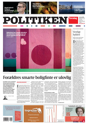 Prima pagina Politiken di oggi - Quotidiano estero