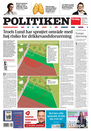Prima pagina Politiken di oggi - Quotidiano estero