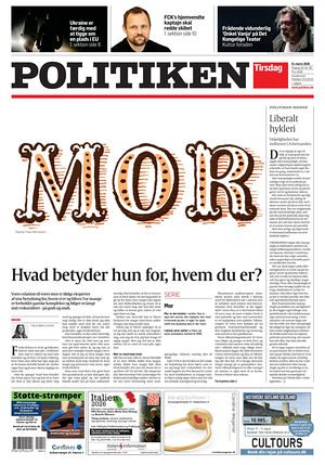 Prima pagina Politiken di oggi - Quotidiano estero