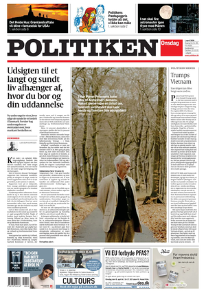 Prima pagina Politiken di oggi - Quotidiano estero