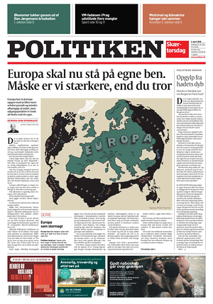 Prima pagina Politiken di oggi - Quotidiano estero