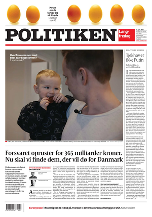 Prima pagina Politiken di oggi - Quotidiano estero