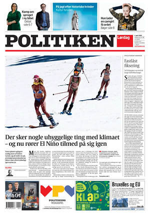 Prima pagina Politiken di oggi - Quotidiano estero