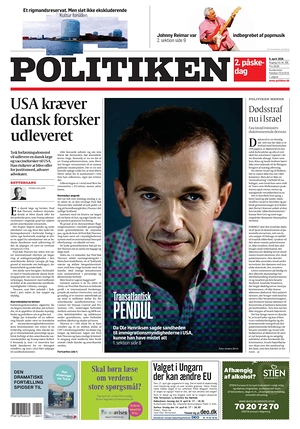 Prima pagina Politiken di oggi - Quotidiano estero