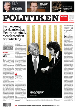 Prima pagina Politiken di oggi - Quotidiano estero