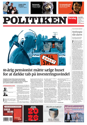 Prima pagina Politiken di oggi - Quotidiano estero