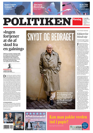 Prima pagina Politiken di oggi - Quotidiano estero