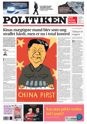 Prima pagina Politiken di oggi - Quotidiano estero