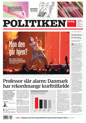 Prima pagina Politiken di oggi - Quotidiano estero