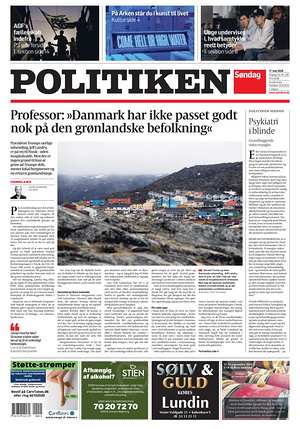 Prima pagina Politiken di oggi - Quotidiano estero