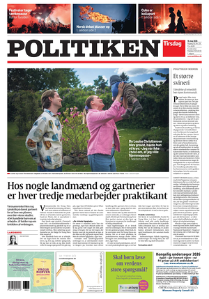 Prima pagina Politiken di oggi - Quotidiano estero