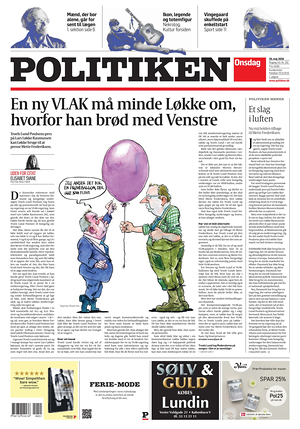 Prima pagina Politiken di oggi - Quotidiano estero