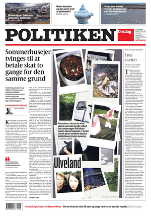 Prima pagina Politiken di oggi - Quotidiano estero