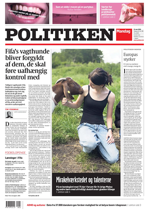 Prima pagina Politiken di oggi - Quotidiano estero