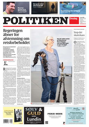 Prima pagina Politiken di oggi - Quotidiano estero