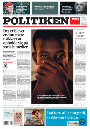 Prima pagina Politiken di oggi - Quotidiano estero