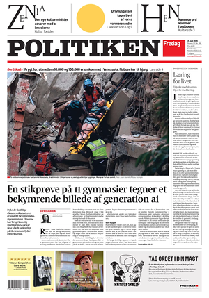 Prima pagina Politiken di oggi - Quotidiano estero