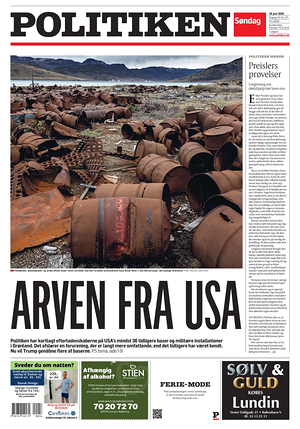 Prima pagina Politiken di oggi - Quotidiano estero
