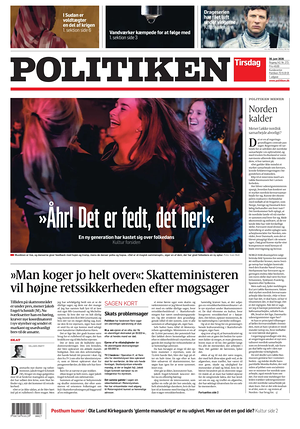 Prima pagina Politiken di oggi - Quotidiano estero