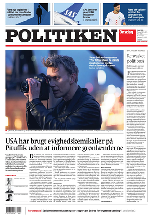 Prima pagina Politiken di oggi - Quotidiano estero