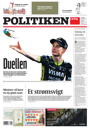Prima pagina Politiken di oggi - Quotidiano estero