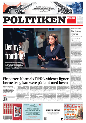 Prima pagina Politiken di oggi - Quotidiano estero